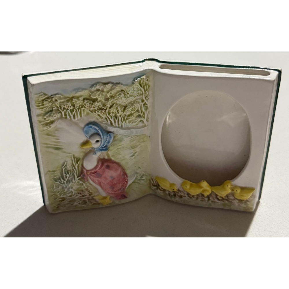 Vintage Schmit Beatrix Potter Jemima Puddle-Duck Ceramic Book Picture Frame